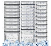 Stand-Up Foil Bags for Food, Zip Lock Freshness Keeper Aluminum Storage Pouch for Vegetables Fruits Seafood, Freezer Safe Food Bag Moisture Resistant, Meal Prep Organizer for Microwave Busy Parents