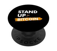 Stand Up for Bitcoin Cryptocurrency is Freedom BTC Crypto PopSockets PopGrip Adhésif
