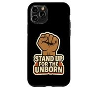 Stand Up for The Unborn Pro-Life Poing surélevé rétro Vintage Coque pour iPhone 11 Pro