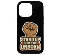 Stand Up for The Unborn Pro-Life Poing surélevé rétro Vintage Coque pour iPhone 13 Pro