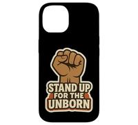 Stand Up for The Unborn Pro-Life Poing surélevé rétro Vintage Coque pour iPhone 14
