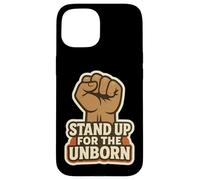 Stand Up for The Unborn Pro-Life Poing surélevé rétro Vintage Coque pour iPhone 15