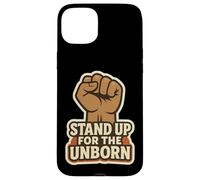 Stand Up for The Unborn Pro-Life Poing surélevé rétro Vintage Coque pour iPhone 15 Plus