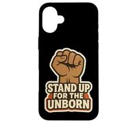 Stand Up for The Unborn Pro-Life Poing surélevé rétro Vintage Coque pour iPhone 16 Plus