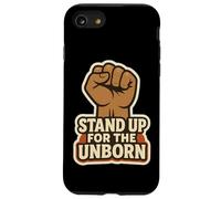 Stand Up for The Unborn Pro-Life Poing surélevé rétro Vintage Coque pour iPhone SE (2020) / 7/8