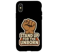 Stand Up for The Unborn Pro-Life Poing surélevé rétro Vintage Coque pour iPhone X/XS