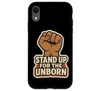 Stand Up for The Unborn Pro-Life Poing surélevé rétro Vintage Coque pour iPhone XR