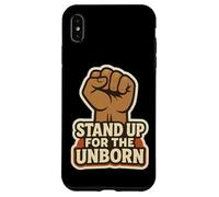 Stand Up for The Unborn Pro-Life Poing surélevé rétro Vintage Coque pour iPhone XS Max