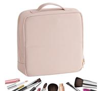Stand Up Make Up Bag Toiletry Cosmetic Case with Magnetic Closure | Portable Storage Pouch for Beauty Essentials, Skincare, Brushes, Travel and Everyday Bathroom Organization
