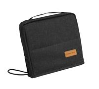 Stand Up Makeup Bag - Vertical Cosmetic Organizer | Large Capacity Zipper Bag with Multiple Compartments, Toiletry and Jewelry Storage with Mirror, Vanity Beauty Bags