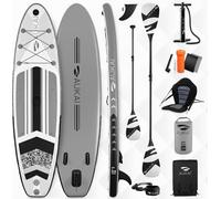 Stand Up Paddle Board 320cm 2in1 avec siège kayak SUP Surfboard inflatable + pagaie et pagaie double Surfboard Paddling Paddleboard - gris