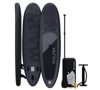 Stand Up Paddle Board | Noir | Planche SUP | 308 cm de long | Kit complet de pagaie en aluminium | Pompe à air | Sac de transport | Charge maximale de 120 kg