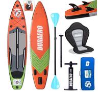 Stand Up Paddle Gonfiabile, Premium Surfboard avec siège de Kayak, Support de caméra, Double pagaie et Ensemble Complet d'accessoires, 330x76x15cm, jusqu'à 150kg, Multicolore