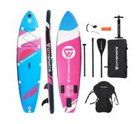 Stand Up Paddle Set 320x80x15 cm Charge jusqu'à 160kg SUP-Paddle Gonflable Stable Léger Set complet Sac de transport Pagaie