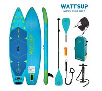Stand Up Paddle SUP gonflable WattSUP Bream 10'6 - W WATTSUP - All-Round - Bleu/Vert - Siège Kayak inclus