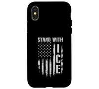 Stand with Ice - Droit Patriotique de l'immigration à la frontière Coque pour iPhone X/XS