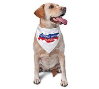 Stand with Russia Spring Dog Bandanas Boy Bulk Puppy Foulard Réglable Doux Triangle Bavoirs Accessoires pour Petits Moyens Grands Chiens Chats Blanc