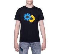 Stand with Ukraine - Tournesols T-Shirt Homme Manche Courte Noir Men Black Tee 5XL