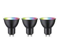 Paulmann Réflecteur LED GU10 29153 Standard Zigbee 230 V 3x350 lm 3x4,8 W RGBW+ gradable Noir mat