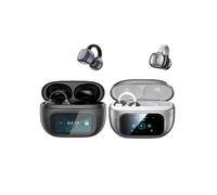 (Standard, Black) 2 Colors Open Ear Earbuds Wireless,C-Shaped Bridge Ear Buds for Music & Phone Calls