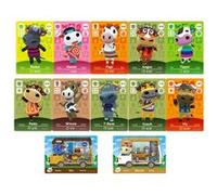 Standard Carte pour Amiibo Animal Crossing Frusde Série Bovins Compatible avec Nintendo Switch-12pcs(8.5*5.5cm) Multicolore