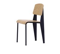 Standard Chaise de Salle à Manger Prouvé Bleu Marcoule/Chêne