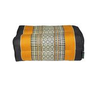 Standard - Coussin de Yoga et Méditation en Kapok Naturel - Black Orange - Confort Optimal, Posture Alignée, Coutures Renforcées - Léger, Compact et Facile à Transporter - Idéal Zazen et Pleine