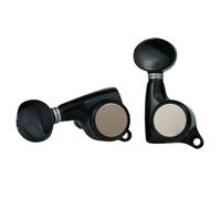 Standard Guitare Mécaniques Boutons Guitare Électrique Serrure En Métal Accordeur De Cordes Enrouleur Pièces Tête Noir(3R3L)