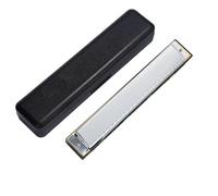 Standard Harmonica Harmonica diatonique en do à 24 trous un instrument d’initiation pour les débutants(Silver)