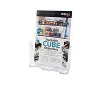 Deflecto Porte-Livres A4 Portrait à dos haut à Compartiment unique, Porte-revue, Porte-dépliant, Présentoir à dépliants, Option de Montage Mural