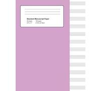 Standard Manuscript Paper: Lavender Cover, Blank Sheet Music Notebook
