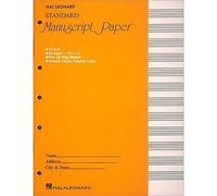 Standard Manuscript Paper Yellow Cover 12 Staves Per Page Hal Leonard Music Notation Guide For Composers And Students