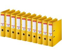 Standard, Pack De 10x Classeurs À Levier, Jaune, Dos De 75 Mm, A4, Pp