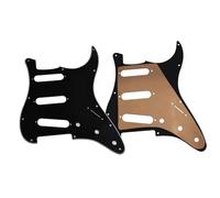 Standard Pickguard Pour Guitare Électrique Pickguard De Guitare Électrique Professionnel SSS 11 Trous Feuille Cuivre ST Remplacement Pièces Modernes(Black 3ply)