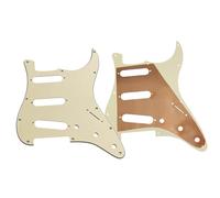 Standard Pickguard Pour Guitare Électrique Pickguard De Guitare Électrique Professionnel SSS 11 Trous Feuille Cuivre ST Remplacement Pièces Modernes(Cream 3ply)