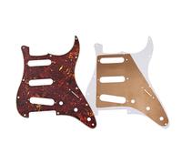 Standard Pickguard Pour Guitare Électrique Plaque À Gratter Professionnelle En Cuivre SSS 11 Trous Feuille St Pour Guitare Électrique Durable(Brown)
