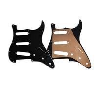 Standard Pickguard Pour Guitare Électrique Plaque À Gratter Professionnelle En Cuivre SSS 11 Trous Feuille St Pour Guitare Électrique Durable(Black 3ply)