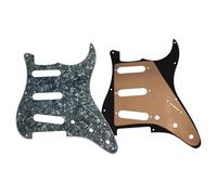 Standard Pickguard Pour Guitare Électrique Plaque À Gratter Professionnelle En Cuivre SSS 11 Trous Feuille St Standard Pour Guitare Électrique Plaque Gratter Durable(Black 4ply)