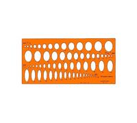 STANDARDGRAPH Trace ellipses 4 angles 20°/30°/40°/50° Orange Transparent