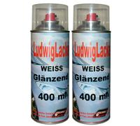 Standardspray Lot de 2 bombes de peinture blanc brillant 400 ml par bombe