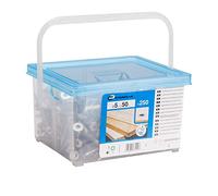 STANDERS - Jeu de 250 vis à tête fraisée en acier inoxydable - Ø5 mm x L.50 mm - T25 - Torx - Vis à bois - Acier inoxydable A4 - Set de vis