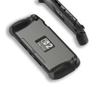 StandGrip pour Nintendo Switch 2 SAVAGE RAVEN by Skull & Co. : Coque de protection souple avec poignées texturées, protection complète, design antichoc, antidérapant et anti-rayures, Noir