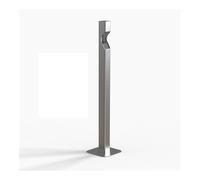 Standing ashtray, Cendrier colonne for fumeurs d'extérieur en acier inoxydable | Poubelle à cigarettes professionnelle for centres commerciaux et espaces publics,Ash tray outdoors(Silver)