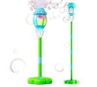 Standing Bubble Machine - Adjustable Remote Control Party Toy with LED Light Effects for Continuous Bubble Output, Outdoor Fun Maker with Stable Base Design, Blower for Backyard Summer Beach