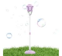 Standing Bubble Machine, Rechargeable Automatic Toy, Professional Bubble Machine with Light and Music for Outdoor Indoor Party Summer Play Lawn Wedding Garden 1-Pack Professional Backyard Gear 28x19cm