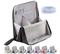 Standing Makeup Bag, Multi-Purpose Large Capacity Oxford Cloth Vertical Makeup Organizer Bag, Portable, Large Capacity, Waterproof Stand up Toiletry Bags with Compartments (Black)
