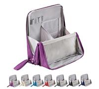 Standing Makeup Bag - Portable, Large Capacity, Makeup Bag with Compartments, Multi-Purpose Oxford Cloth Toiletry Bag (Purple)