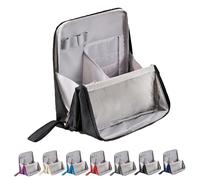 Standing Makeup Bag - Portable, Large Capacity, Makeup Bag with Compartments, Multi-Purpose Oxford Cloth Toiletry Bag (Black)