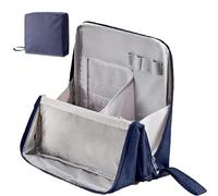 Standing Makeup Bag Portable, Large Capacity, Multi-Purpose Large Capacity Oxford Cloth Standing Makeup Bag (Navy)
