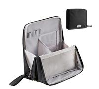Standing Makeup Bag Portable, Large Capacity, Stand Up Makeup Bag for Travel, Multi-Purpose Large Capacity Oxford Cloth Standing MakeupBag (Black)